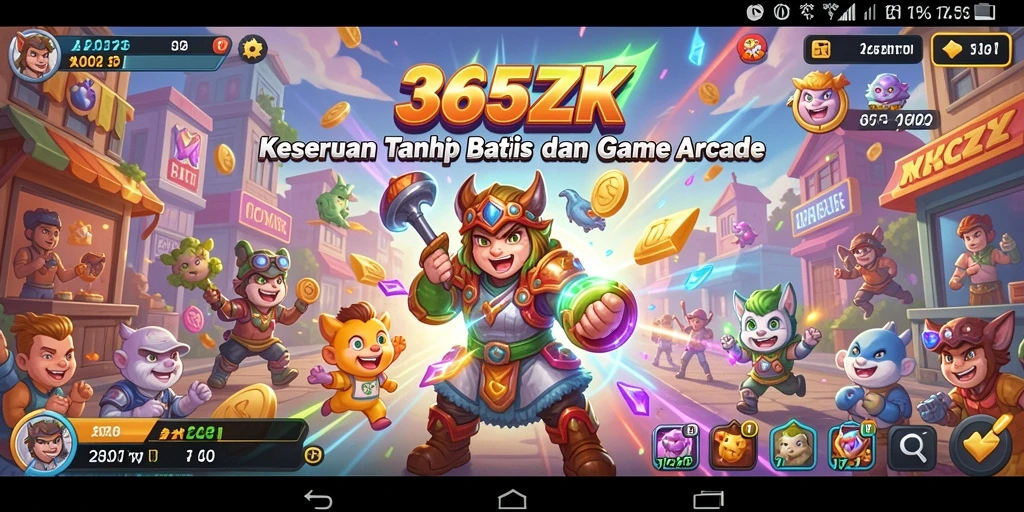 Screenshot menampilkan aksi seru dalam permainan Arcade 365ZK.
