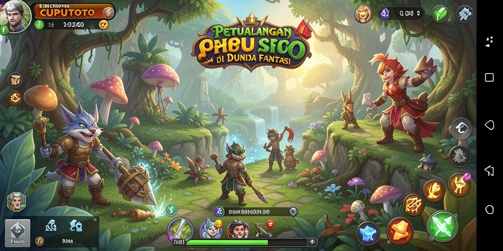 Screenshot CUPUTOTO menampilkan aksi pertempuran seru dalam permainan RPG.