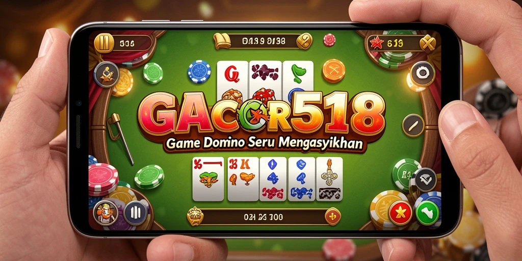 Tampilan gameplay seru di GACOR518 dengan banyak variasi Domino.