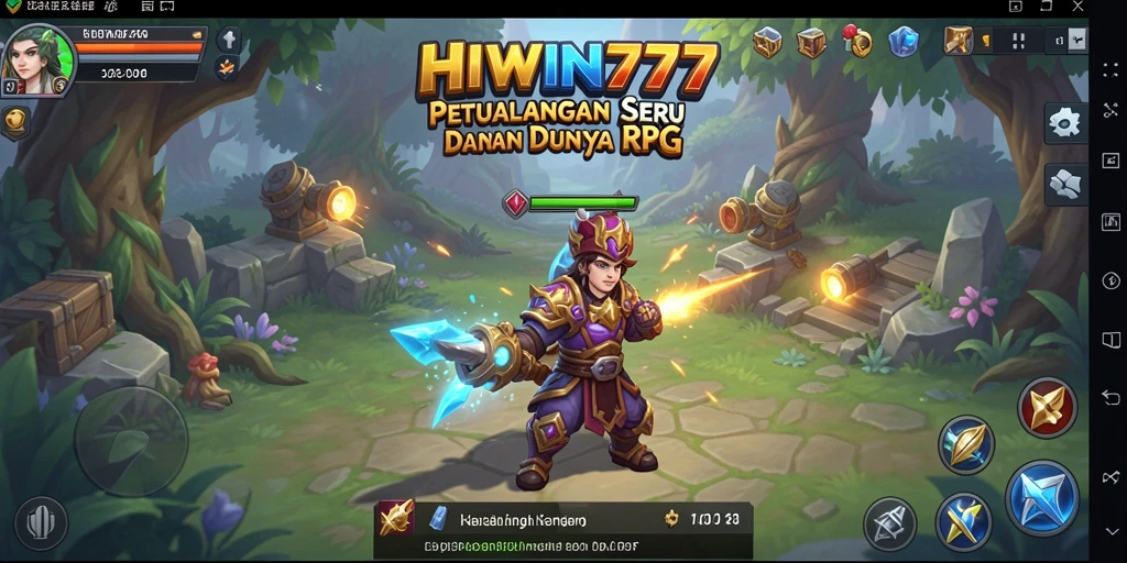 Tampilan gameplay epik dalam HIWIN777 dengan aksion RPG yang mendebarkan.