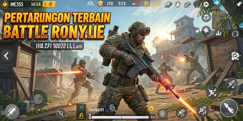 Gameplay seru dalam pertarungan Battle Royale di ME355.