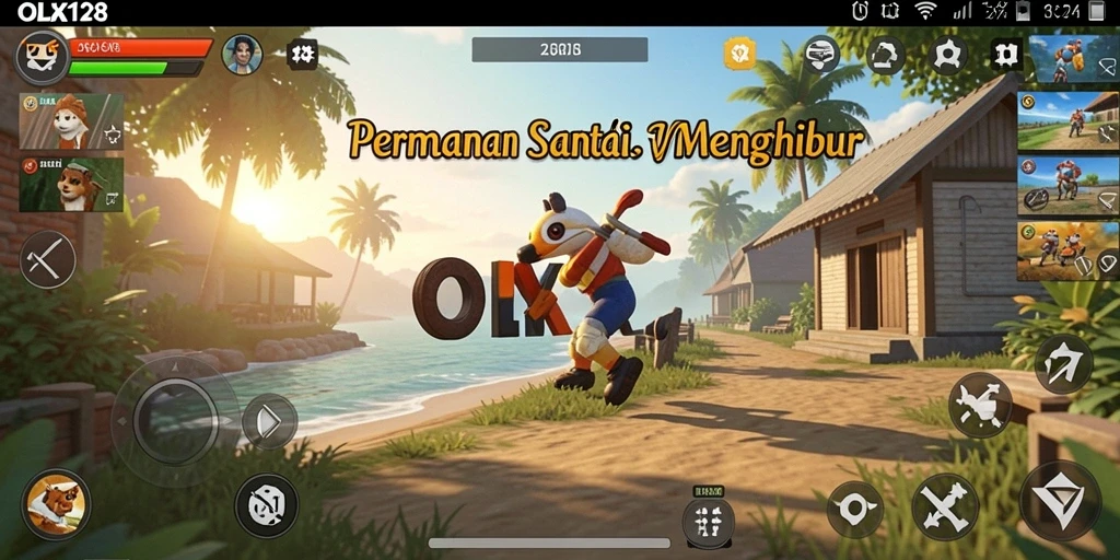 Tangkapan layar OLX128 menampilkan gameplay yang penuh warna dan menyenangkan.