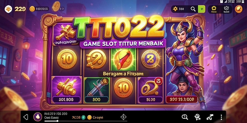 Screenshot gameplay TOTO22 menunjukkan gulungan Slot yang memukau dan interaktif.